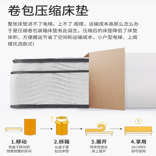 Hilton Simmons mattress 1.8x2m sponge latex mattress 1.5x2m thick independent spring five-star moderately hard: [Sleeping in the guest room] About 20cm thick 1350mm*1900mm