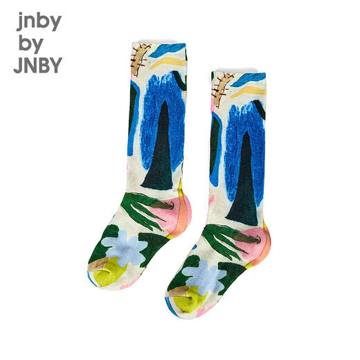 Jnby by JNBY new Jiangnan cloth children's socks mid-tube socks fun 25 spring boys and girls 6P3N13240 901/colorful mixed/gradient 1 pair 7-10 years old