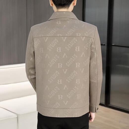 Sieben Wolf Flag Camp Jacke Herren Frühling und Herbst 2025 Neue Modemarke High-End-Lapel Top Fashion Hundert 826-Khaki M.