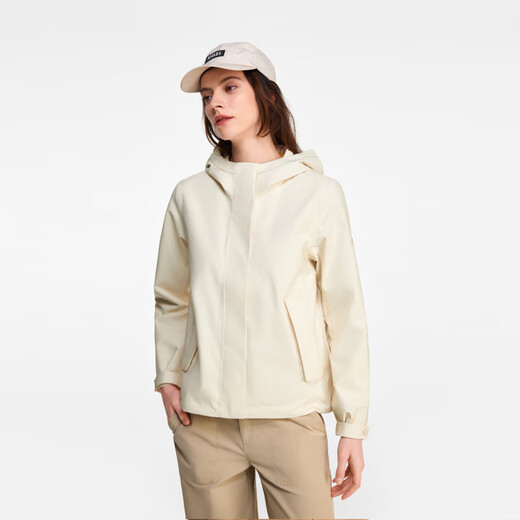 AIGLE【春夏新品】艾高夹克GORE-TEX防风防雨透汽鱼尾收腰女士 鸽子奶白 BI844 36 (160/84A)