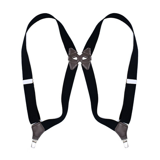 Clcey British Retro Holster Strap Clip Gentleman pantalones Start Cinturón Side Clip Clip de Hombres Starts Back Strap Black