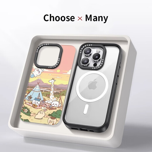 Teen Cent (MSMF) chiikawa Apple magnetic absorbing mobile phone case three small summer small fresh magsafe wireless charging back plate anti-fall suitable for women couple anti-fall protection case [magnetic acrylic] chiikawa-BG1098G iPhone16
