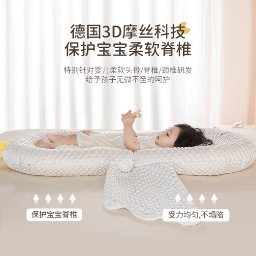 JCZS German brand portable bed-in-bed baby anti-pressure bed newborn sleeping artifact floor-standing comfort folding yellow-footed goose bed-in-bed Doudou removable and washable foldable