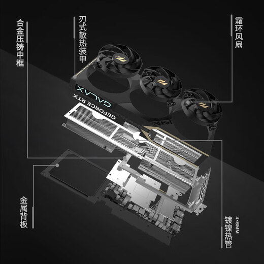 GALAXY GeForce RTX 5070 Holy Blade OC 12GB GDDR7 DLSS 4 e-sports game design editing AI computer graphics card