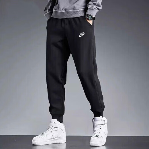 
Nike (NIKE) sports suit men summer cotton POLO shirt lapel short-sleeved T-shirt running trousers tying feet and tucked casual pants FN3895-010+BV2680-010 2XL