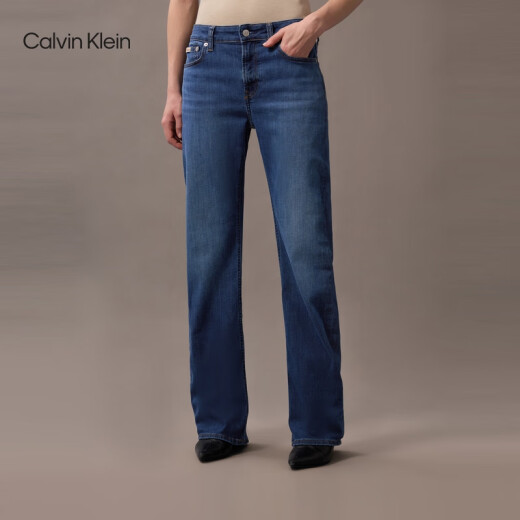 Calvin KleinJeans【凉感】25春夏新款女士美式复古ck宽松微喇牛仔裤47AB724