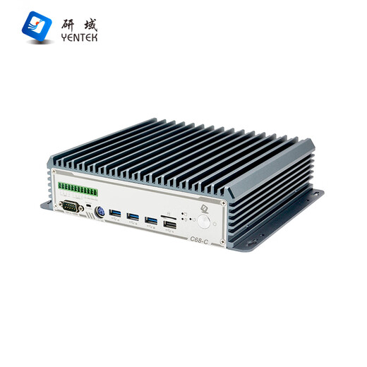 YENTEK无风扇迷你工控机双网6串口机器视觉微型工业电脑10/11代i3i5i7多COM嵌入式研域工控主机 C6850S-C6 i7-8565U/1.8G四核 8G内存+512G固态+12V电源