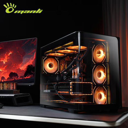 Renaissance RTX5080/5090D Starship flagship graphics card host R9 9950X3D family bucket RTX5070i DIY game host e-sports live broadcast ai desktop assembly computer R9 9950X3D+RTX5080丨Configuration three
