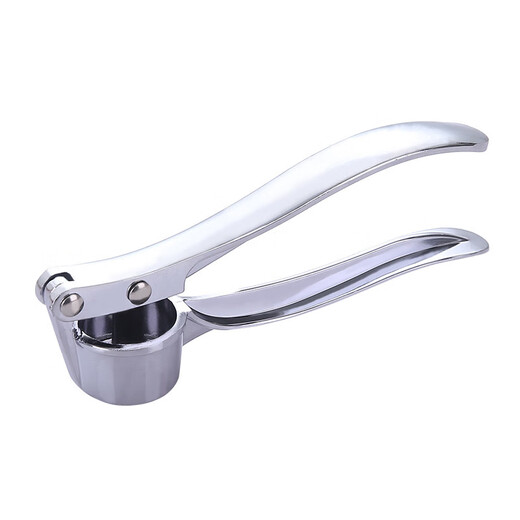 Fat Donglai's same extra-large garlic press, garlic masher, garlic tongs, multi-functional zinc alloy stainless steel manual pull type, medium garlic press (4-in-1)