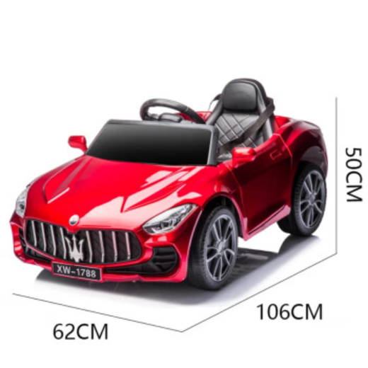 Funbao children's electric car four-wheel car can sit on a person remote control child baby toy car stroller can drive one-year-old gift beautiful red dual drive + 12V large battery + Bluetooth