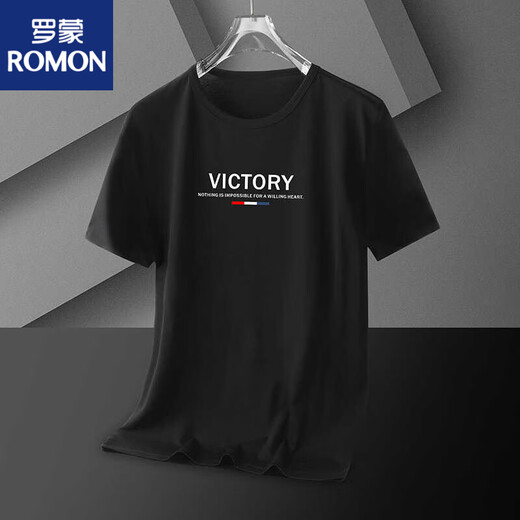 
ROMON (ROMON) ice silk men's short-sleeved summer T-shirt modal ice-sensing thin T-shirt white quick-drying half-sleeved top #1301 White# M 100Jin[Jin equals 0.5 kg]-110Jin[Jin equals 0.5 kg]