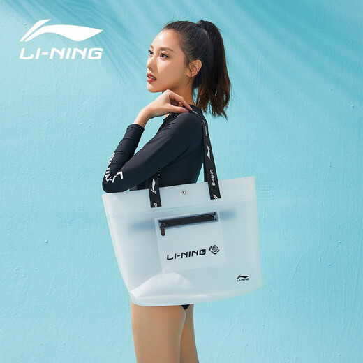 李宁（LI-NING）游泳包女 干湿分离防水子母健身泳包 ins风度假单肩手提包沙滩包 727蓝色
