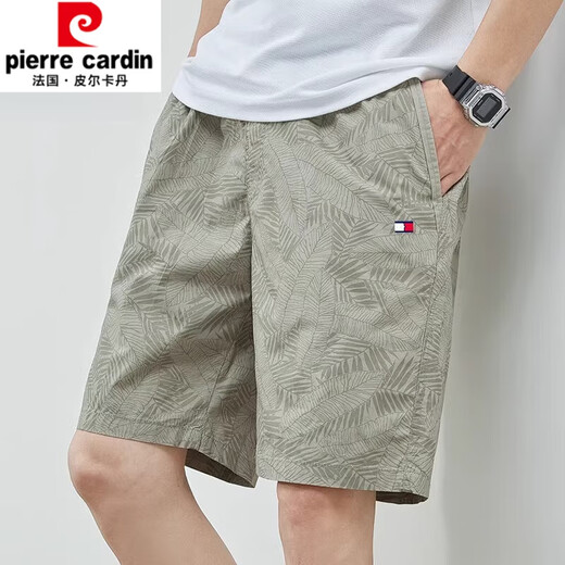 皮尔卡丹（pierre cardin）2025夏季男士休闲短裤纯棉运动休闲裤沙滩五分男直筒裤子 深蓝色9215 L 建议120-140斤