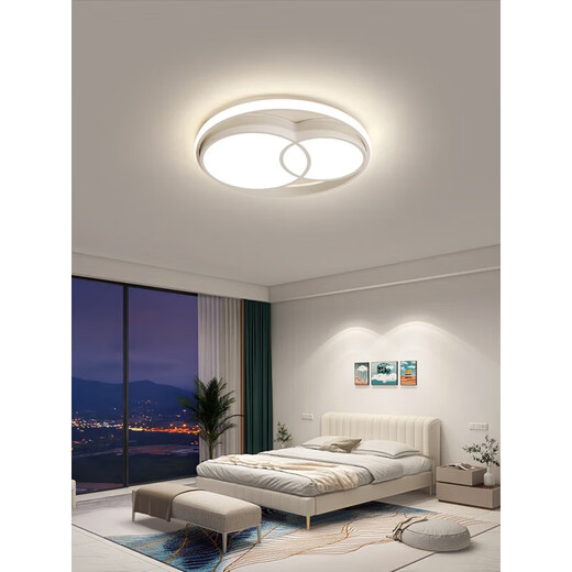 JPHZNB-Lampen sind komplett mit Schlafzimmerlampen und Esslampen Guangdong Zhongshan Wohnzimmer Weißes Internet-Promi-Deckenlampe A-9215 Runde/40 cm/drei Farben
