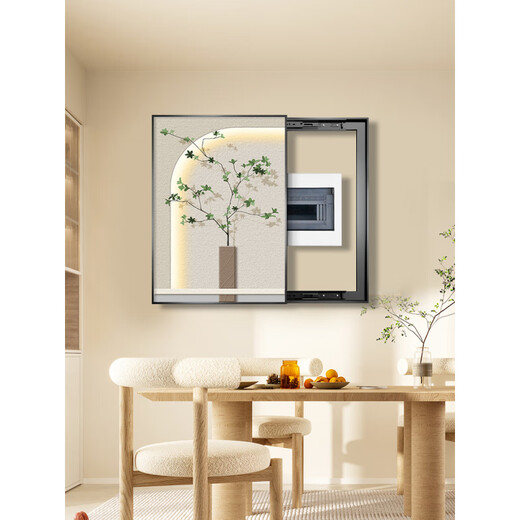 Pintura de la caja del medidor vertical nórdico Pintura moderna de la cubierta de flores simples Caja de distribución del colgante Interruptor de alimentación Pintura eléctrica K12213 135*45cm (Bloqueo: 25*35 cm) Tipo de cubierta de elevación