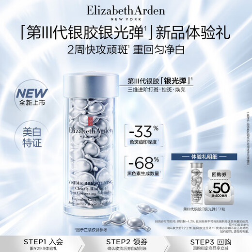 Elizabeth Arden members only Arden Facial Essence Trial Pack Buyback Coupon 7 capsules of silver gel