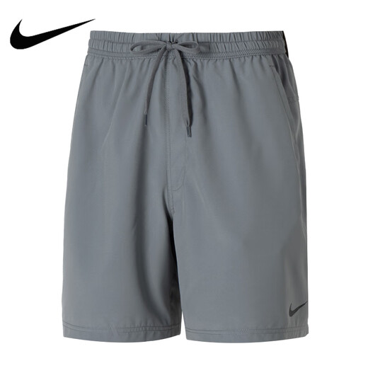 耐克（NIKE）冰丝短裤男士夏季透气快干薄款宽松跑步中裤男款外穿休闲五分中裤 DV9858-084 【光滑/纯色简约】 M 170/76A