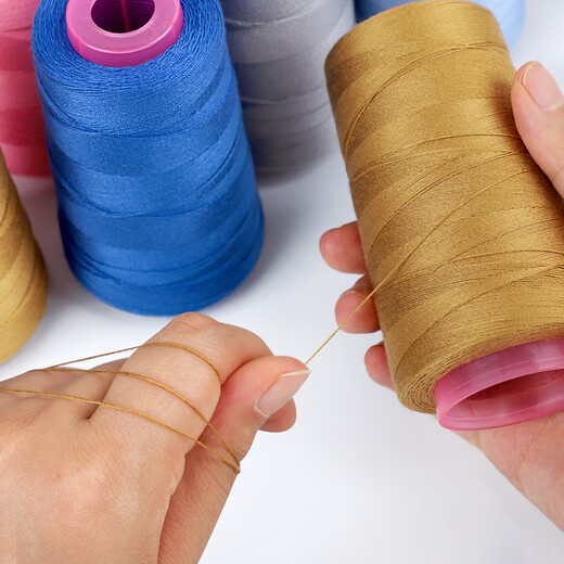 
203 Jeans thread special sewing thick thread 3 strands household hand sewing clothes thread canvas thread denim thread pagoda thread roll white 701
