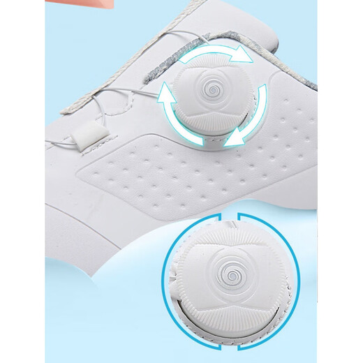 Singelila golf shoes for men and women for couples 2025 new autumn and winter appearance waterproof sports knob shoelaces a style white and white powder - waterproof and fast delivery 35