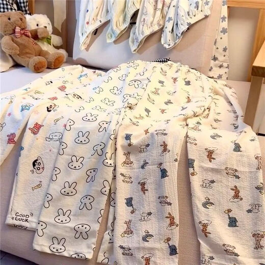 FHHUABD睡裤米奇格子长裤春夏季薄款休闲裤居家学生秋天可外家居遛弯裤子 854【长裤】 XL 【115-135斤】