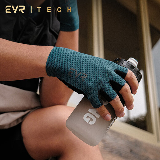 EVR-Radsporthandschuhe Halbfinger-Stoßdämpfung Absorption Sommer und Frauen Jahr der Schlange Kurzfinger Fahrradhandschuhe Mountain Road Bike Erkunden Sie das Schlangenjahr von Snake Exklusive Beitragsblue M.