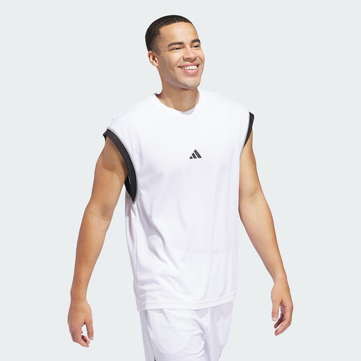 
Adidas quick-dry basketball sportswear 2025 summer men wear vest sleeveless vest JN4724 S