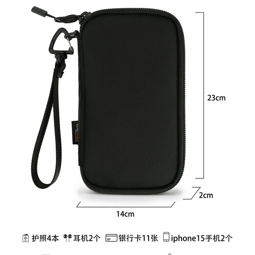 MPPMCKREEYEE Multifunktional Kartenpaket Passport Klapppartition Aufbewahrung Tragbares Brieftaschen wasserdichtes Kowloona Zertifikat Pack Elegantes schwarzes Kowloona Modell