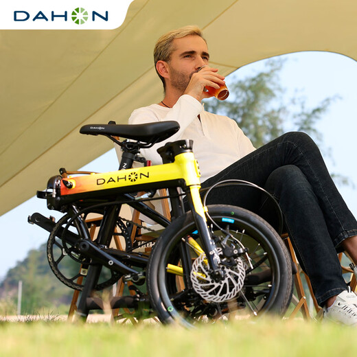 大行（DAHON）K3Plus16英寸超轻9变速碟刹折叠自行车成人男女式KAA693 黑白 【内折版】 16英寸  16英寸
