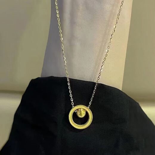 KZD Fortune-telling Necklace Women's 2022 New Gold Trendy Women's Fashion Transfer Beads Decoration Clavicle Chain 18K Jewelry Clavicle Chain