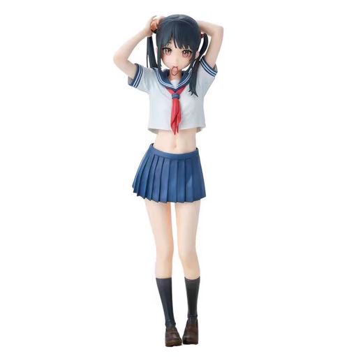Sexy anime japonés 2d hermosa niña adornos de escritorio regalos para niños traje marinero 28 cm