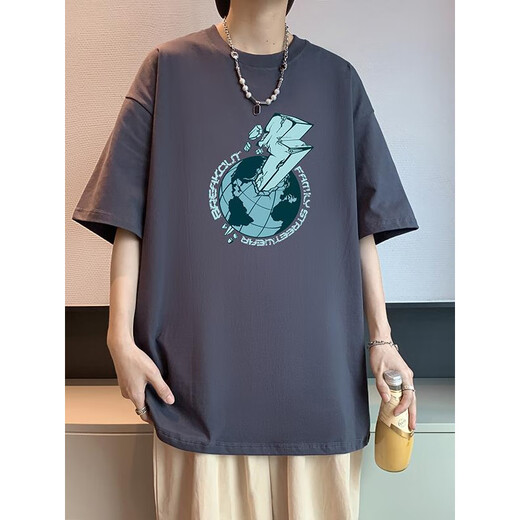 Woodpecker (TUCANO) teenager pure cotton short-sleeved T-shirt for men 2025 new summer junior high school top boy high school clothes men 1B21-683 black + 682 black 2XL 145-160Jin [Jin equals 0.5 kg]