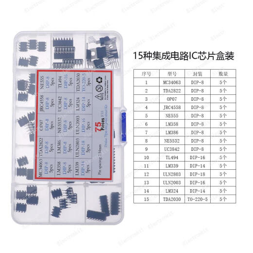 Häufig verwendete IC -Chips integrierter Schaltkreis, Optokoppler, Patch -Schaltungslogik -Chips, 400140106 Boxen, 10 Arten von IC -Chips, 74LS7374LS151 -Boxen