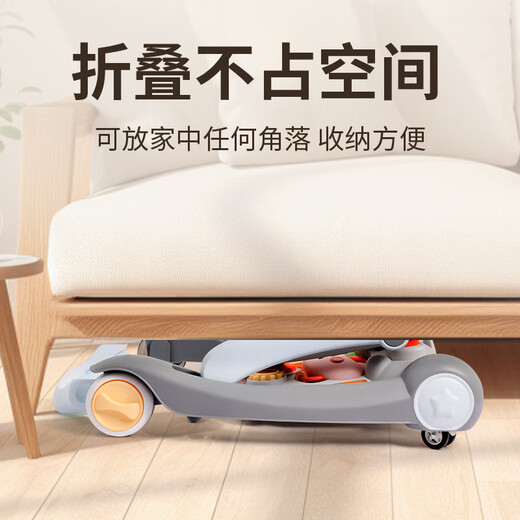 哈皮小将婴儿学步车多功能儿童预防宝宝助步手推车2025款玩具侧翻O型腿 【绿色】益智玩具+送电池+海洋球