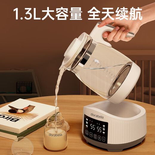 多啦贝啦(Dora bela)恒温婴儿调奶器水壶冲泡奶粉温奶养生壶烧水壶恒温壶1.3L-8017