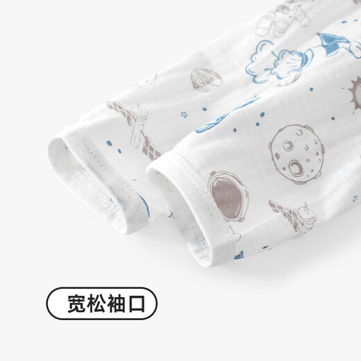 
Frog Prince children's pajamas pure cotton summer thin three-quarter sleeve air conditioning suit for boys and girls home set medium and big children