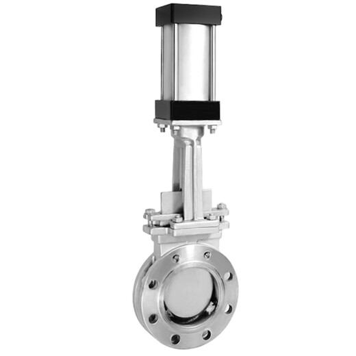 瑞业通上海沪工精工阀门PZ673H/X-10P 304不锈钢气动刀型闸阀排渣插板阀 DN125「整体304」