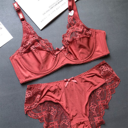 NJSKAKW [2694 Menschen] Europäische und amerikanische schwammeless sexy 200jin [Jin entspricht 0,5 kg] großer BH -Set, sammeln Sie Fett MM, schwarzer Anzug 80D