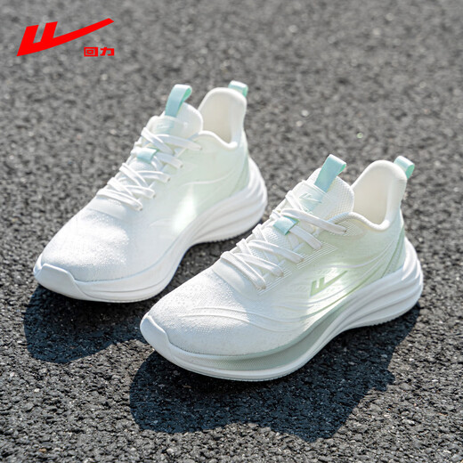 
Huili women's shoes and sneakers for women 2025 summer new breathable casual net shoes for women soft sole lightweight and versatile shock-absorbing running shoes white and green [cushioning soft elastic, light and breathable] 37