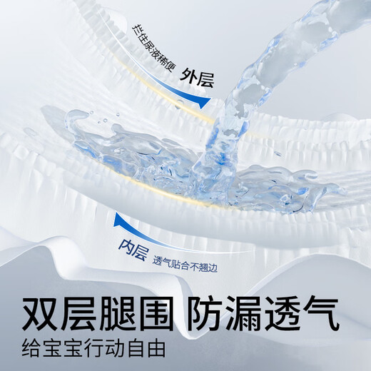 Kabu KABU Blue and White Colorful Pulling Pants Diaper Baby Diapers Soft Touch Pulling Pants Trial Pack XL3 Tablets (12-17kg)
