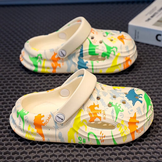 
Changxiang Huili Children's Cave Shoes Boys Boys' Toe Slippers 2025 Summer New Soft Sole Outdoor Wear Medium Large Children's Beach Sandwich Boy Yellow Green Orange Dragon 27