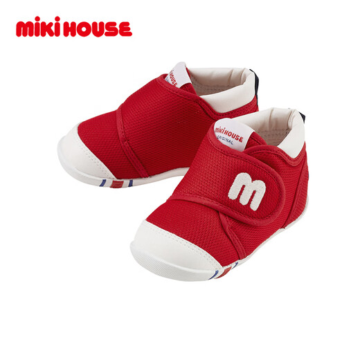 MIKIHOUSE classic embroidered baby toddler shoes red 13 inner length 13cm