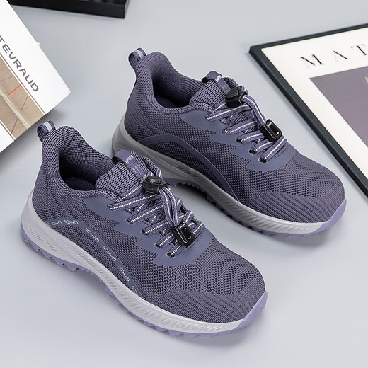 Zulijianische Master-Männerschuhe für Frauen Frühlings- und Herbstmutterschuhe breite und dicke große Größe weicher Sohle Anti-Rutsch mittlerer und älterer Fitness Comfortly Casual Schuhe C3899 Frauen-Auberginen rot [hellweiche Sohle] 35