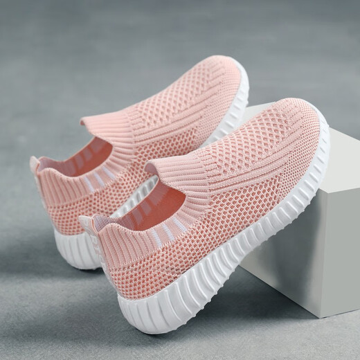 Anta Kids Brand Brach-Mädchenschuhe mit gebrochenen Größe der Kinder im Sommer für Kinder mit mittleren Längen von Kindern einfügen leichte Sportschuhe 677 Hellviolettes Sommer Single Net 36