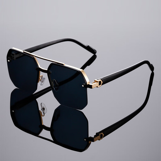 Century Tyrannosaurus Sunglasses Official Website Official Website Glasses High-value Double Beautiful Square European and American Photos Personality Simple Half Frame Black Frame Gray Frame