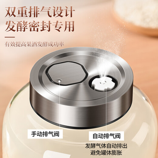 Heqing high borosilicate glass sweet wine fermentation tank enzyme tank sweet wine jar special fermentation bottle container empty bottle transparent 2000ML high borosilicate glass