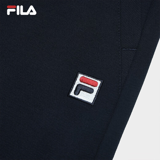 FILA 斐乐官方男士针织长裤2025夏季新款基础运动裤子 传奇蓝-NV M 170/80A/M