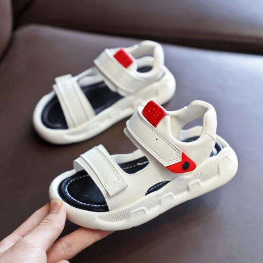 
RONGXITU Summer Children's Soft Sole Sandals 13579 Baby Boys and Girls 24680 White 21 Inner Length 14CM