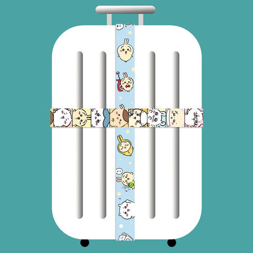 Sangle de valise Cross Style Li Boîte de voyage Pack Bundle Pack de corde anti-ouvriage renforcée Boucle de mot de passe pour hommes et femmes mignon Jiikawa 1M 8 / Mot de passe Boucle Color Card