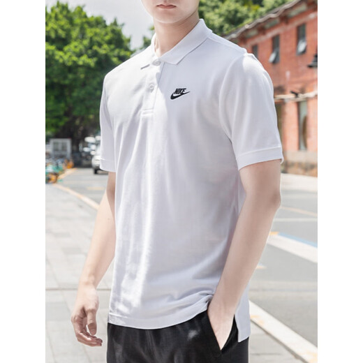 NIKE Nike genuine pure cotton POLO shirt men's top lapel business short-sleeved new sports T-shirt CJ4457 black_FN3895-010 pure cotton breathable official S recommended 100-120Jin [Jin equals 0.5 kg]
