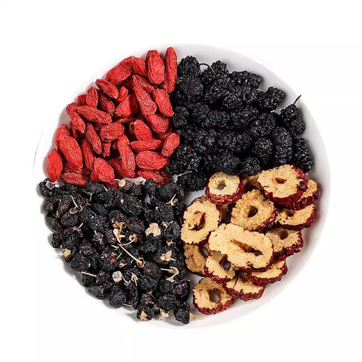 Guibaikang Wolfberry, Mulberry, rotes Date, Longan Health Tea Bag, Nierenessenz, Must-Have-Blumentee für Männer, die spät aufbleiben [2 Packs] Mulberry Wolfberry Four Treasure Tea [Erfahrungspaket]
